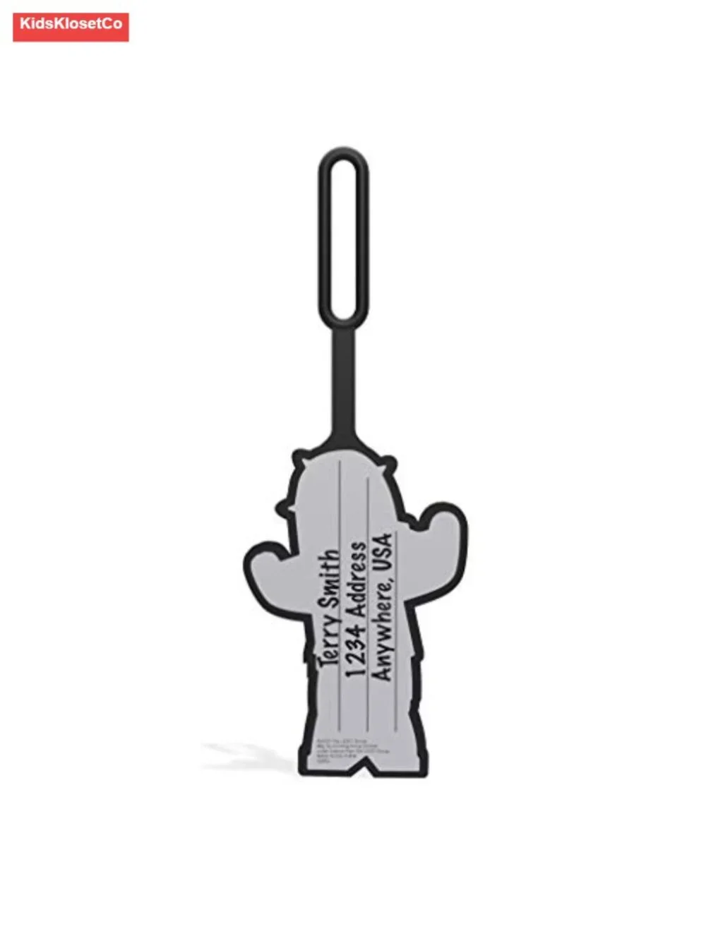 LEGO Silicone Luggage Tag - Cactus Boy, Flexible Bag ID Holder